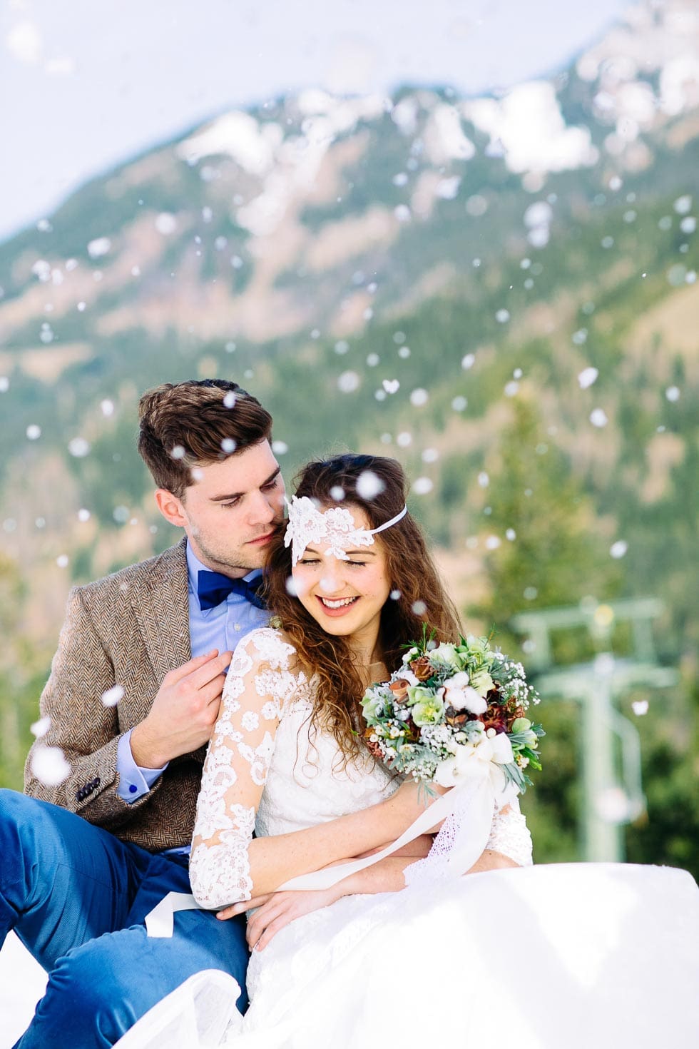 Hochzeitsfoto Schnee