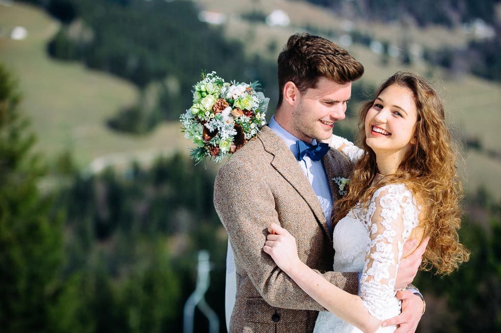 Hochzeit in Bergen Brautpaar