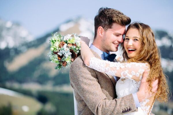 Winterhochzeit in den Bergen