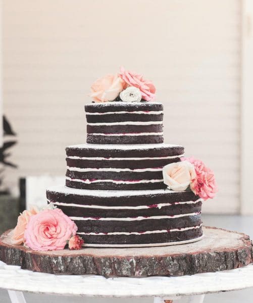 Hochzeitstorte Naked Cake Schokolade