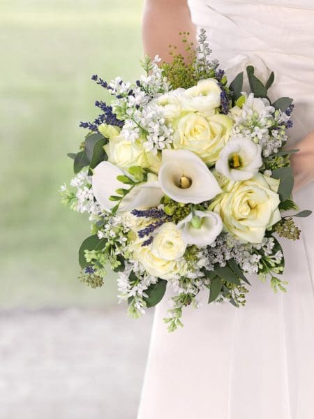 Brautstrauß Weiß und Gelb