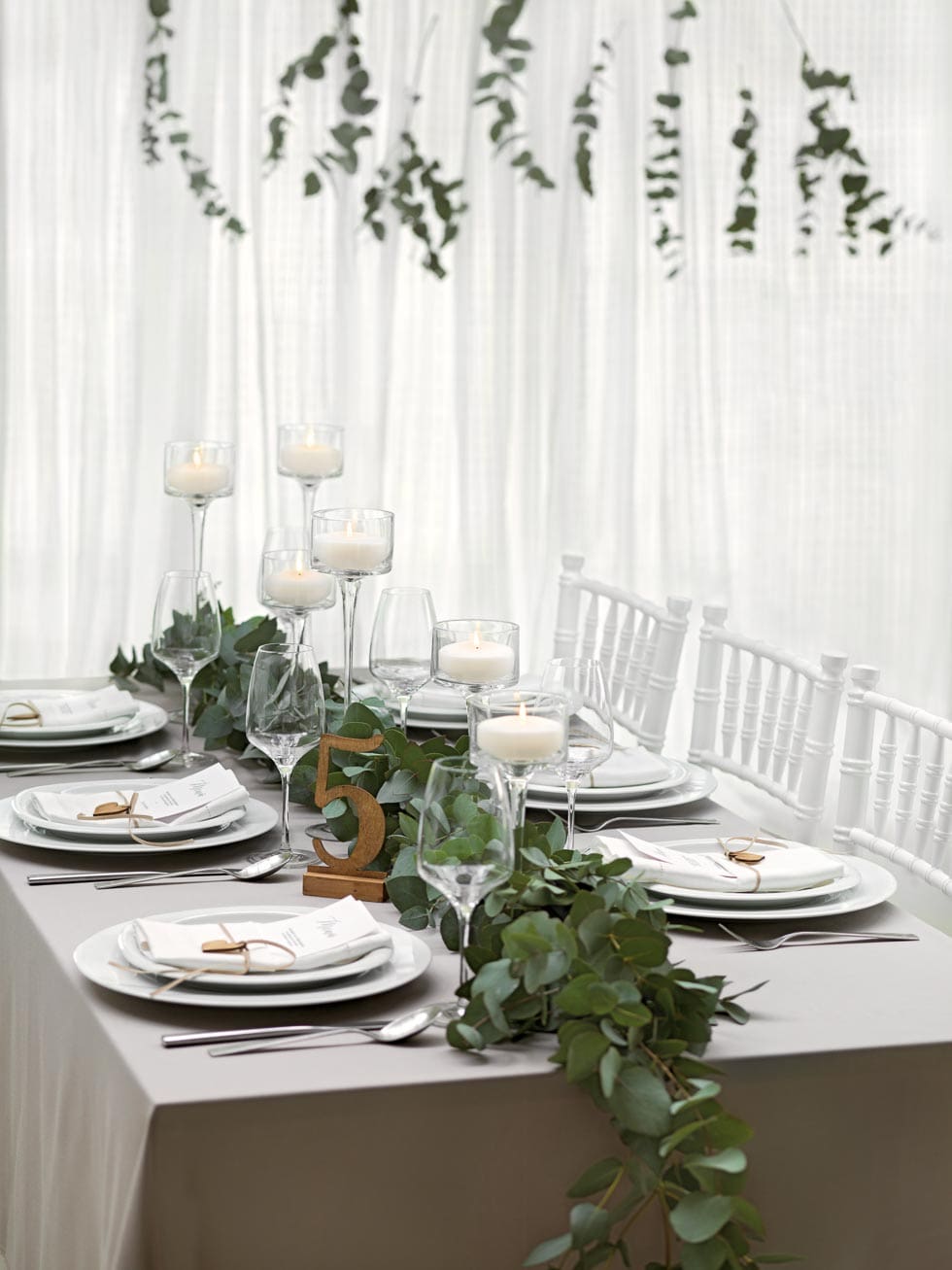 Tischdeko Hochzeit grün