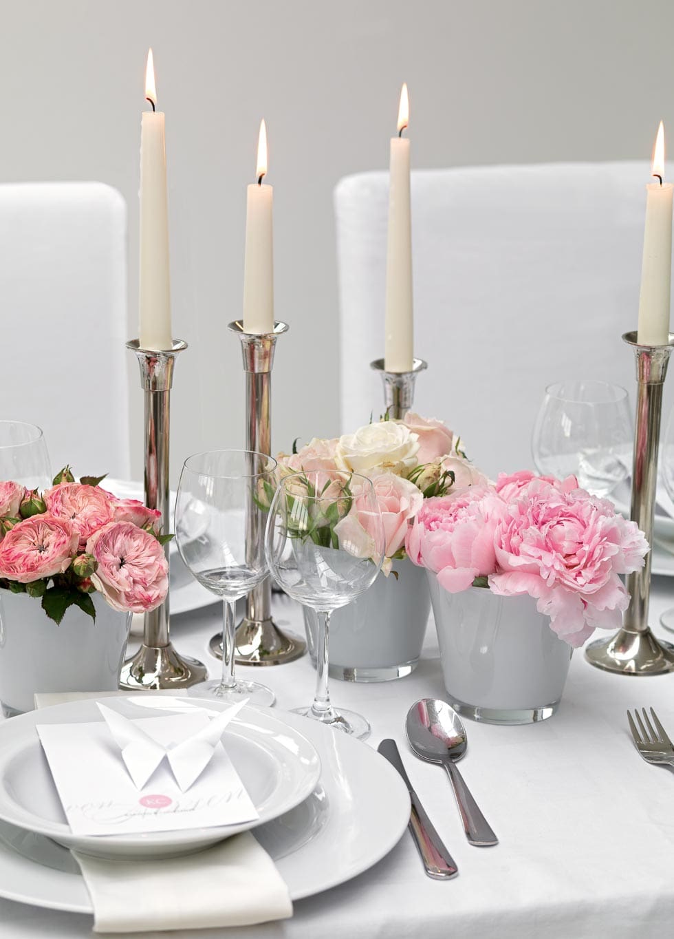 Tischdeko Hochzeit Rosa