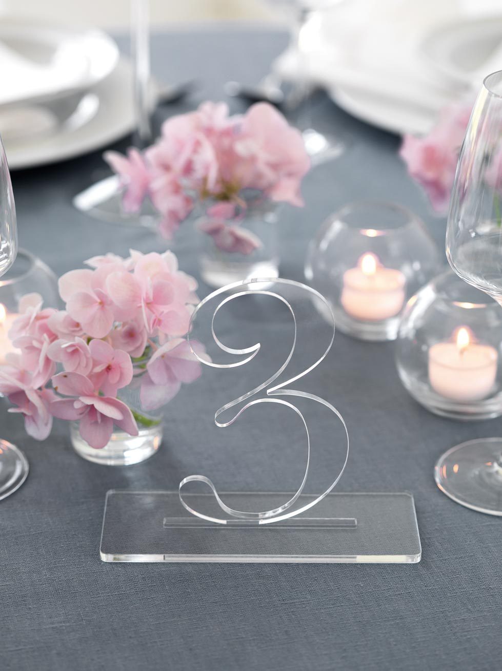 Beeveer Tischnummern Acryl Mit Ständer - 20-tlg. Set Für Hochzeit & Events