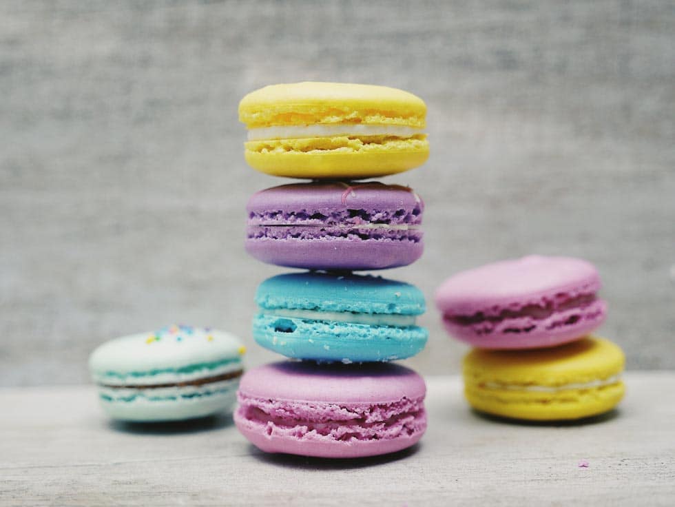 Macarons bunt