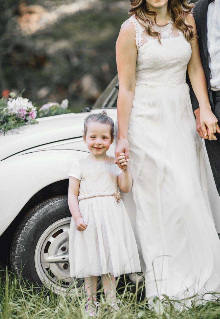 Spannende Blumenkind Kleid Hochzeit Bild