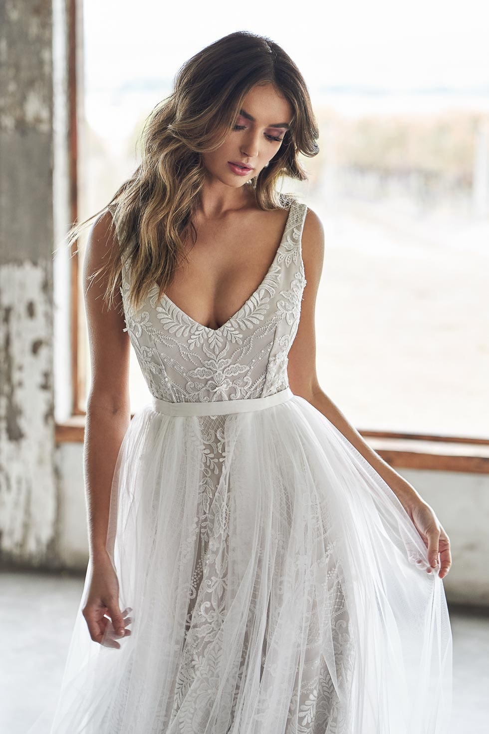 ♥NEU Hochzeitskleid in Weiß+NEU+SOFORT+W025♥ Größe 34-54 Brautkleid 