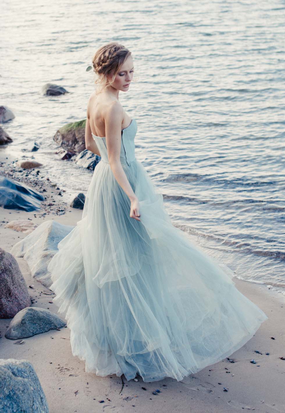 Brautkleid-Farbe Blau