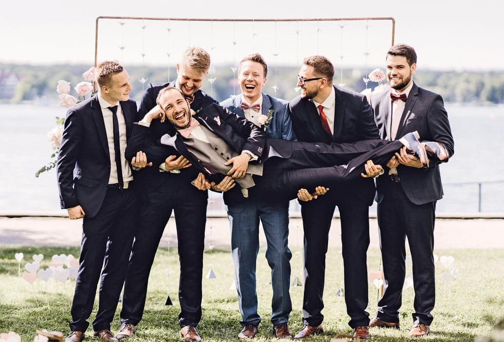 Hochzeitsfoto Bräutigam Groomsmen