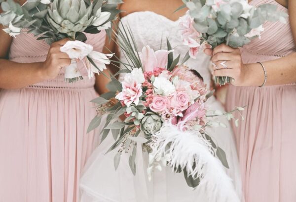 Brautstrauß Pink Weiß Grün