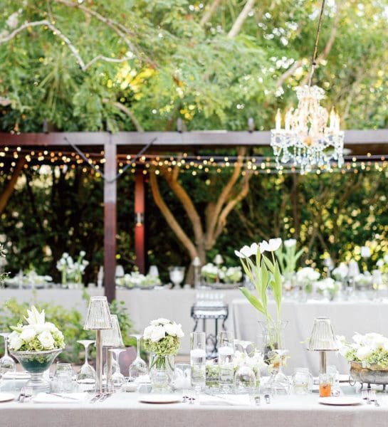 Tischdeko Hochzeit Grün Weiß