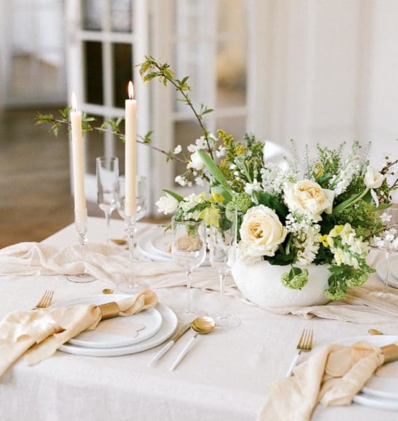 Tischdeko Hochzeit elegant