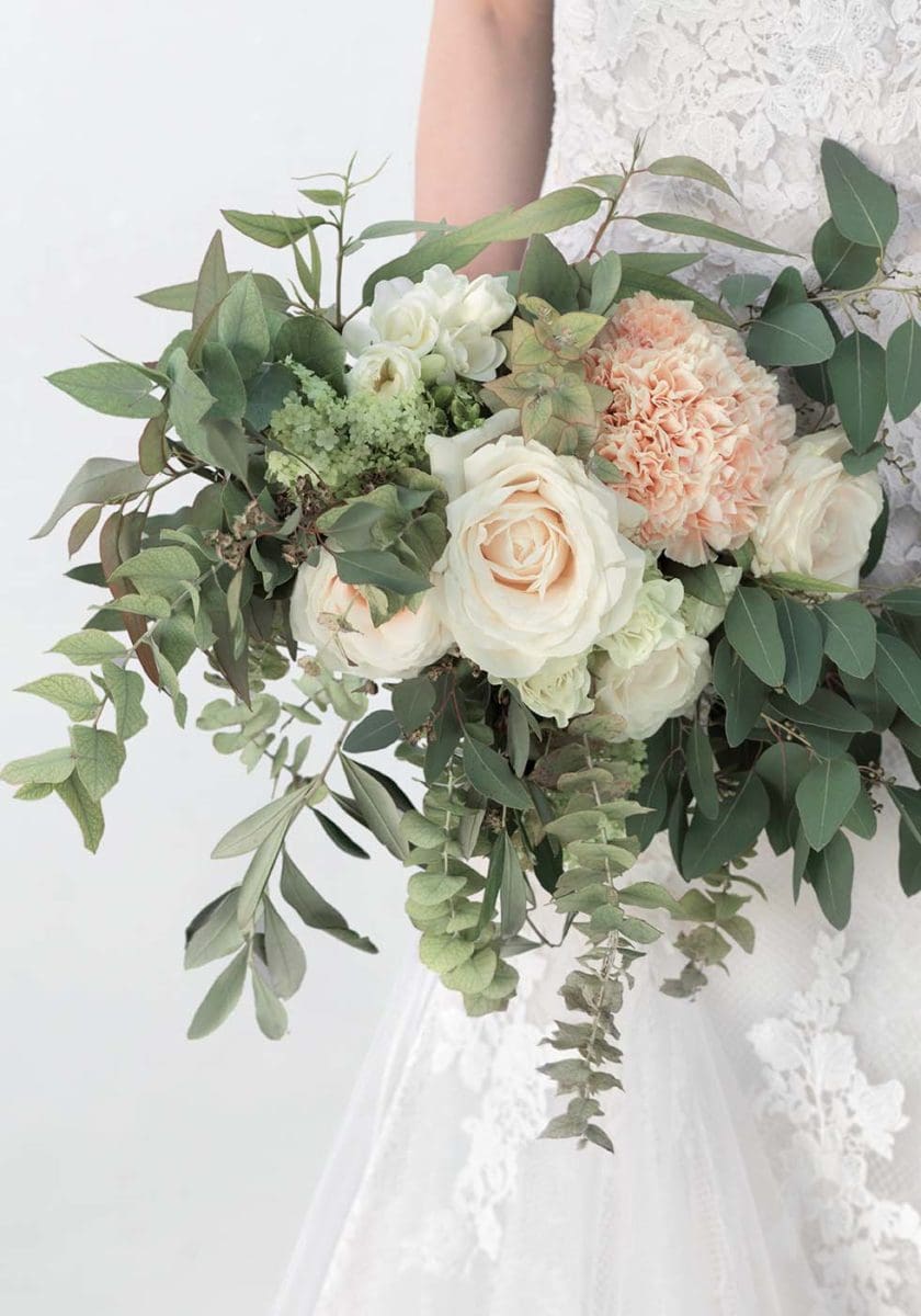Hochzeitsblumen Brautstrauß Eukalyptus
