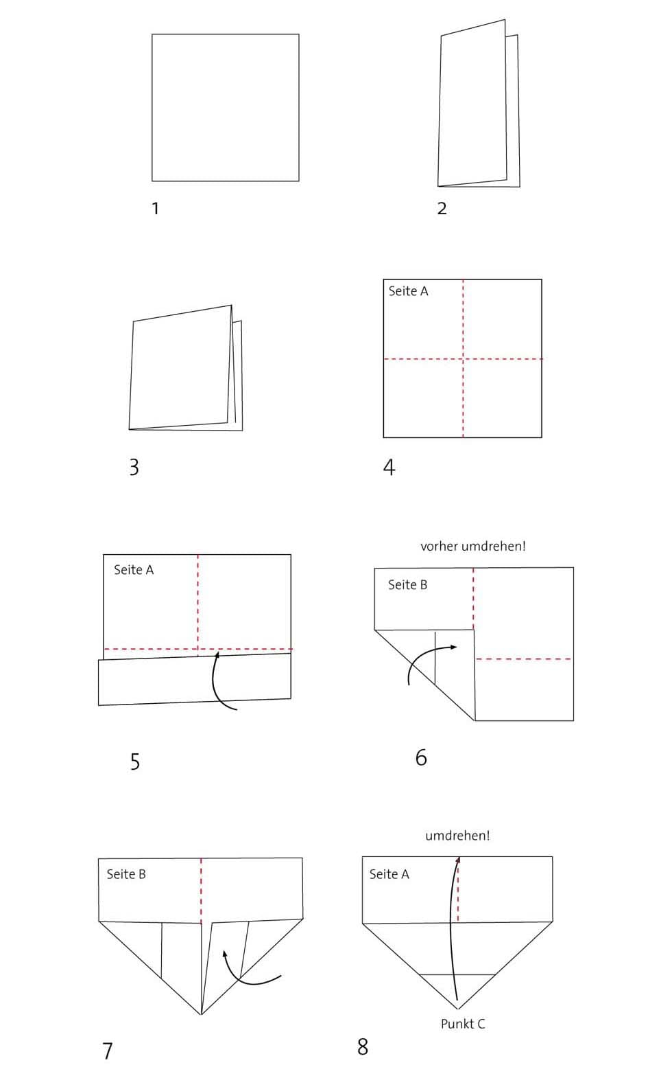 Origami Herz Lesezeichen