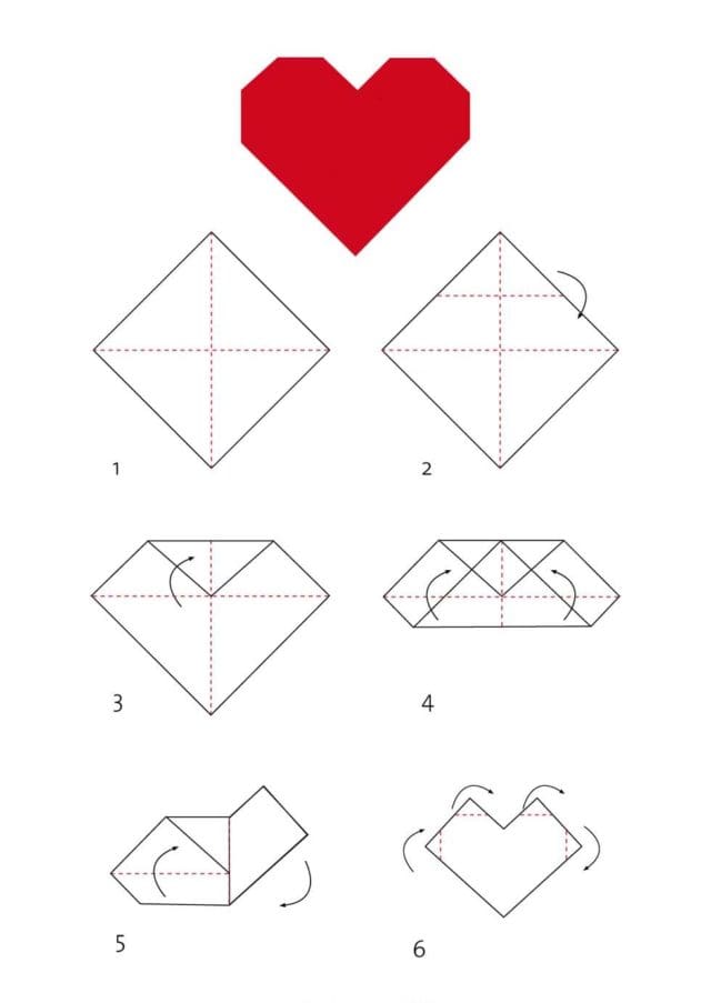 Origami Herz: Die 5 besten Anleitungen für ganz süße Herzen