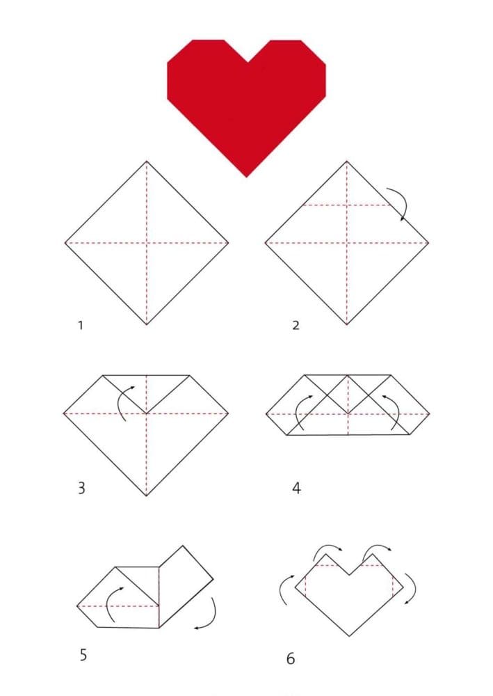 Origami Herz: Die 5 besten Anleitungen für ganz süße Herzen