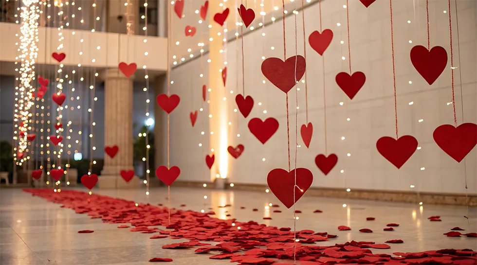 Herzen Girlande Heiratsantrag Deko