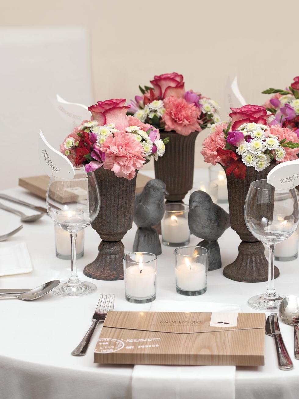 Tischdeko Hochzeit rot