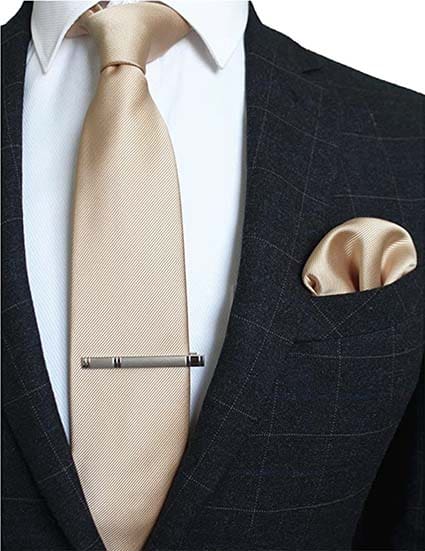 Einstecktuch Business Hochzeit F16 2 Teile Herren Krawatte mit 5 cm Breite 