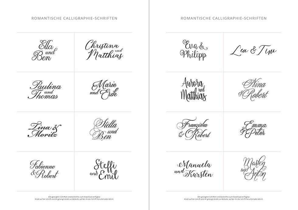 Kalligraphie Fonts