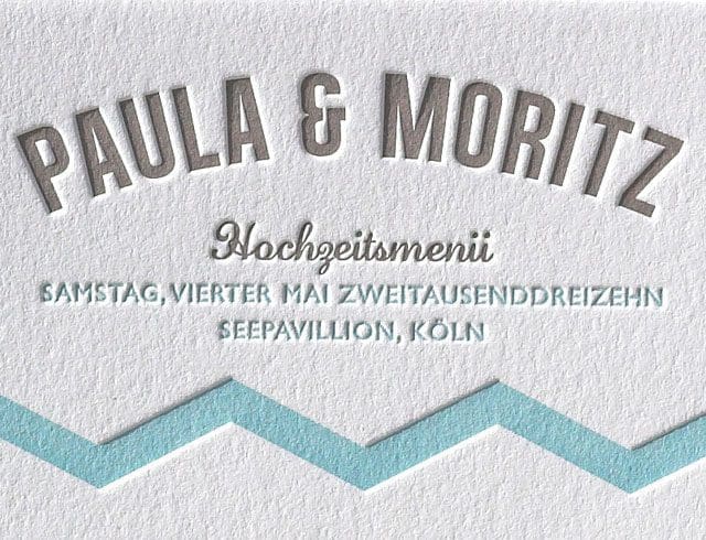 Letterpress Karte Hochzeit