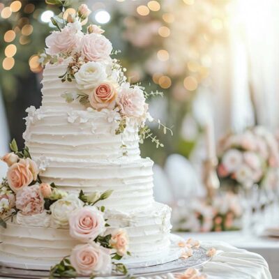 Hochzeitstorte Blumen Ideen