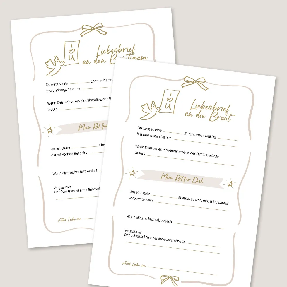 Gästebuch Liebesbrief Hochzeit