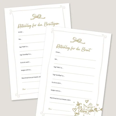 Gästebuch Ratschlag Brautpaar