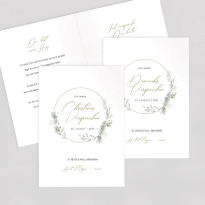 Ehegelübde Hefte & Bücher Eukalyptus Kranz