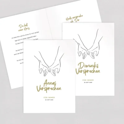 Ehegelübde Hefte & Bücher Hand in Hand