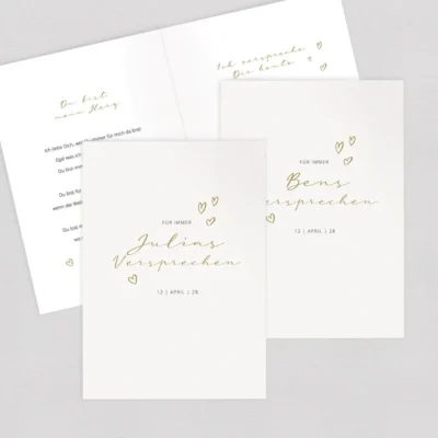 Ehegelübde Hefte & Bücher Herzen