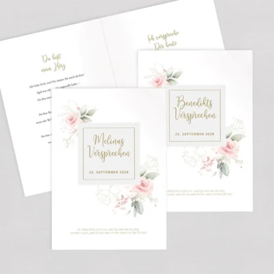 Ehegelübde Hefte & Bücher modern Rose