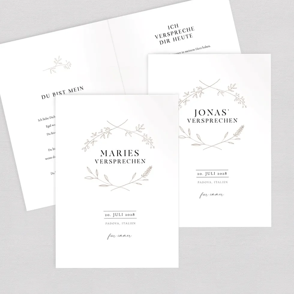 Ehegelübde Hefte & Bücher Vintage Vibes