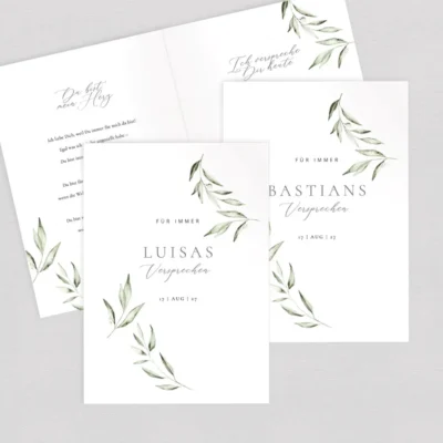 Ehegelübde Hefte & Bücher Greenery Elegant