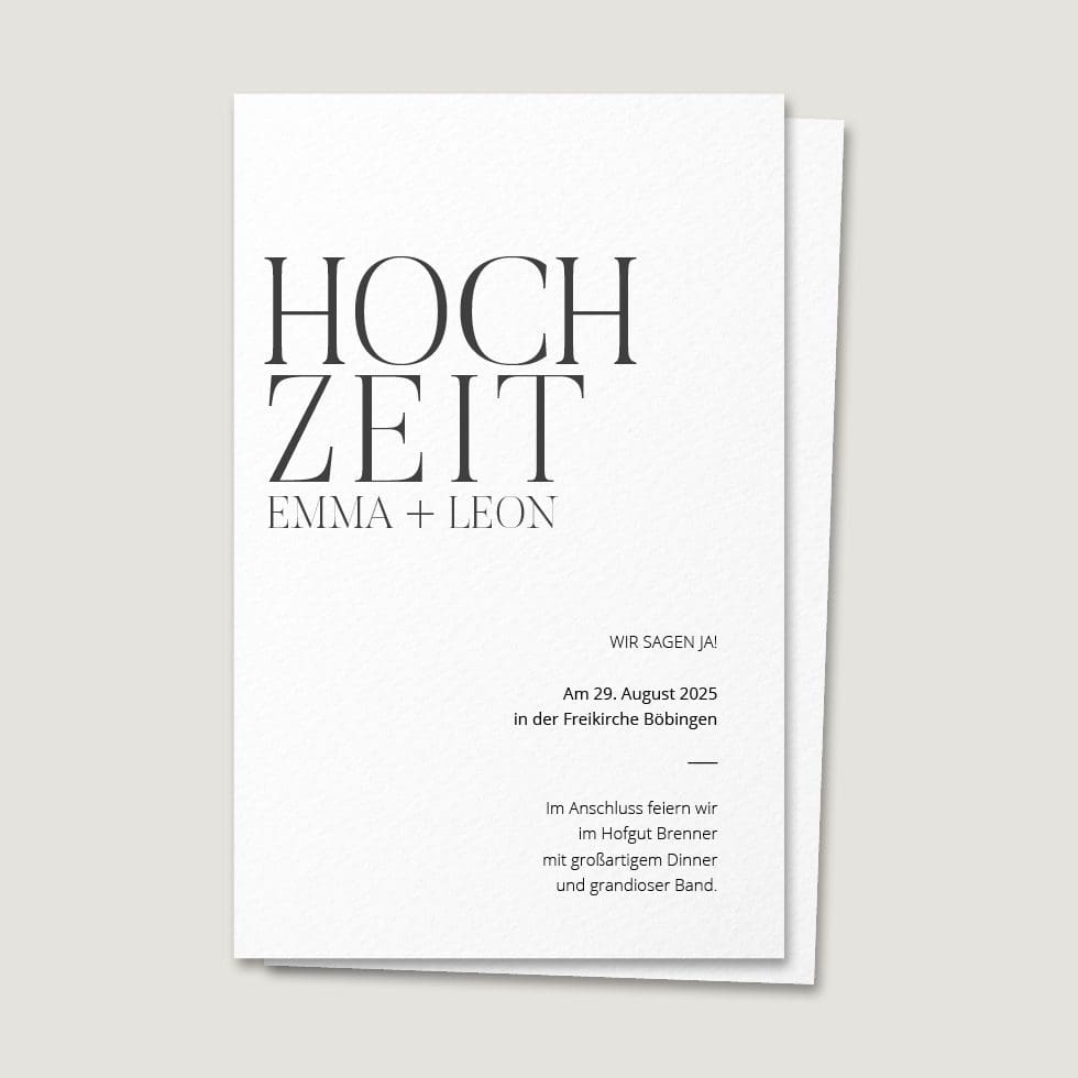 Einladung Vorlage Hochzeit elegant