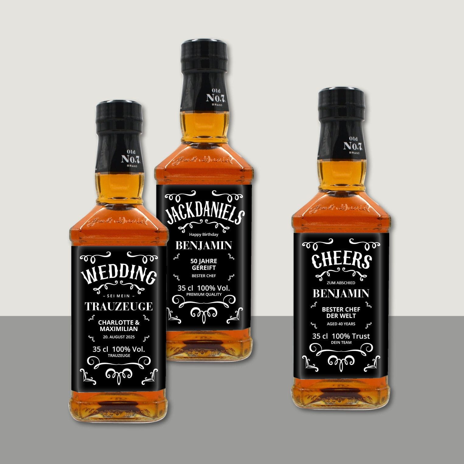 Whisky Flasche Etikett personalisiert