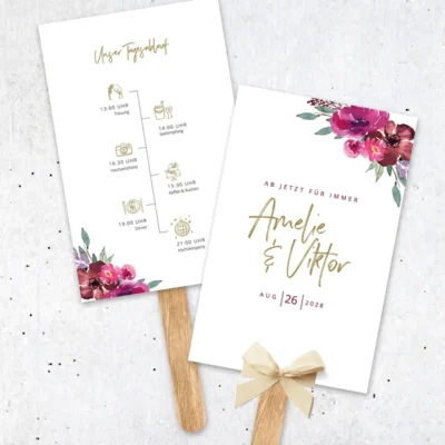 Fächer Hochzeit Berry