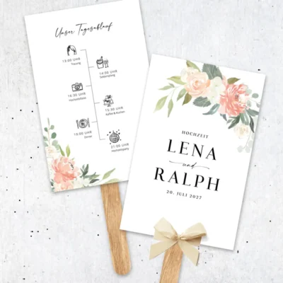 Hochzeitsfächer Blumenmeer