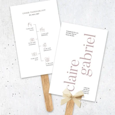 Fächer Hochzeit Bonnie & Clyde modern