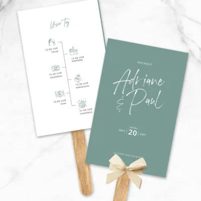 Fächer Hochzeit Grün