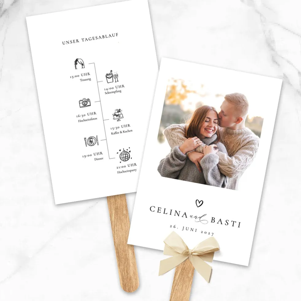 Fächer Hochzeit Foto Herz