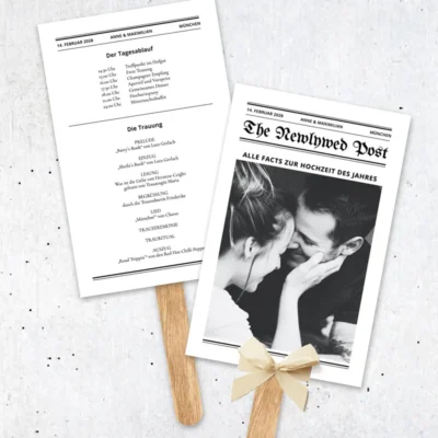 Fächer Hochzeit Newspaper
