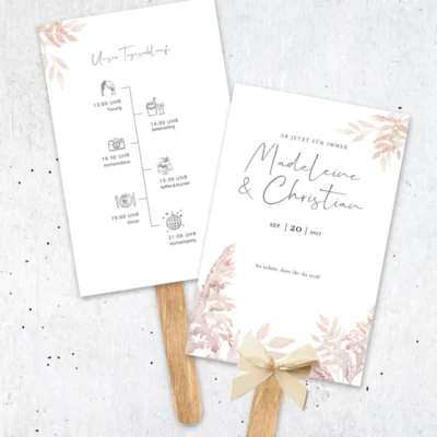 Hochzeitsfächer Pampas