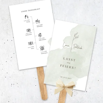 Fächer Hochzeit Pistazienliebe