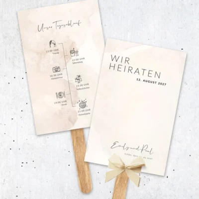 Fächer Hochzeit together beige modern