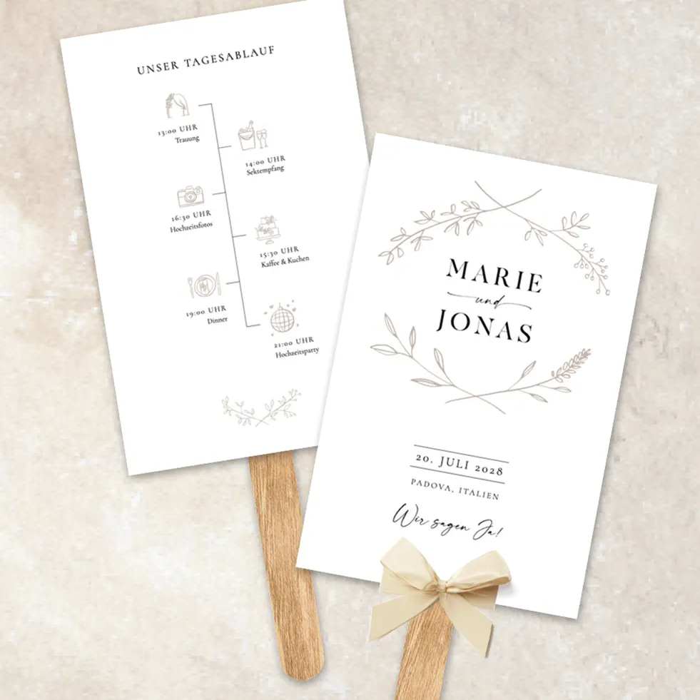 Hochzeitsfächer Vintage Vibes