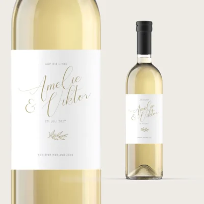 Flaschenetkett elegant Gold