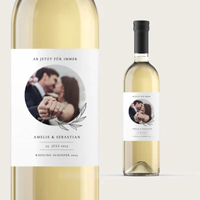 Flaschenetikett Foto Zweig