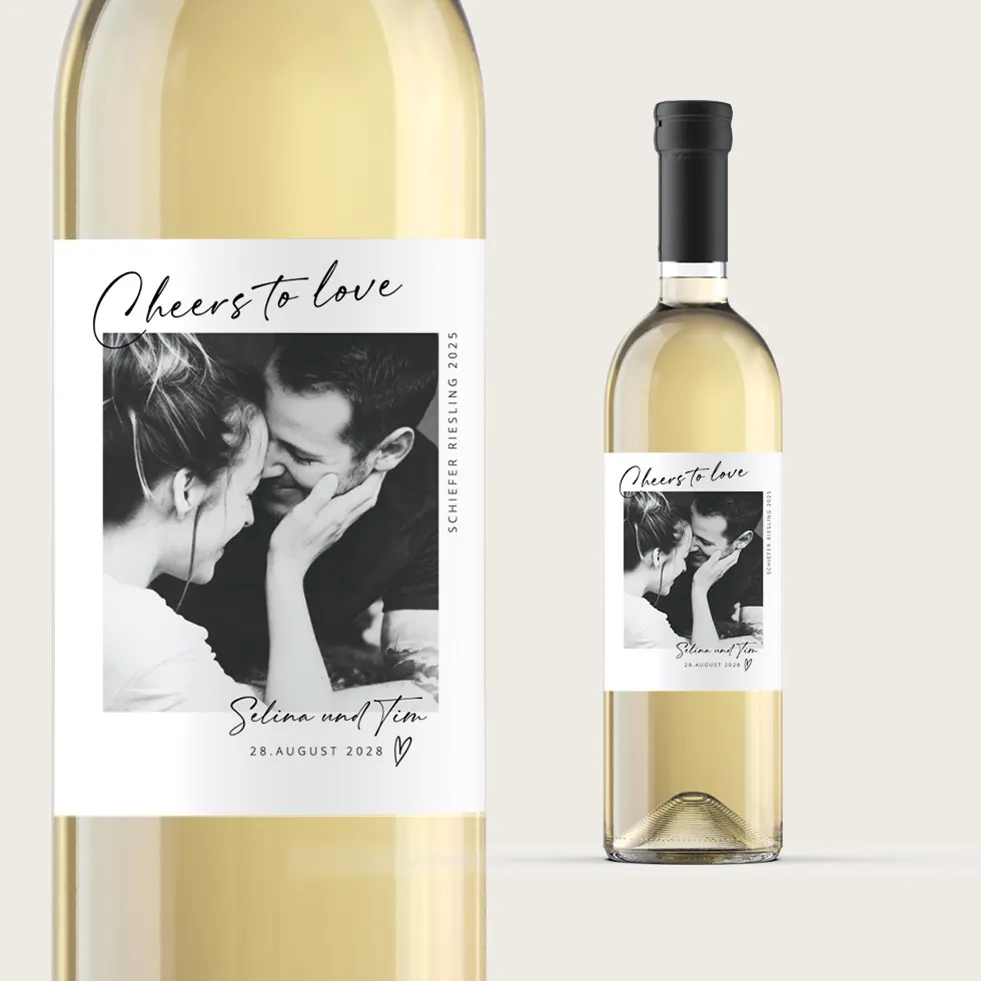 Flaschenetikett Foto selbst gestalten