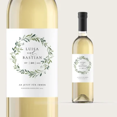 Flaschenetikett Hochzeit Geschenk